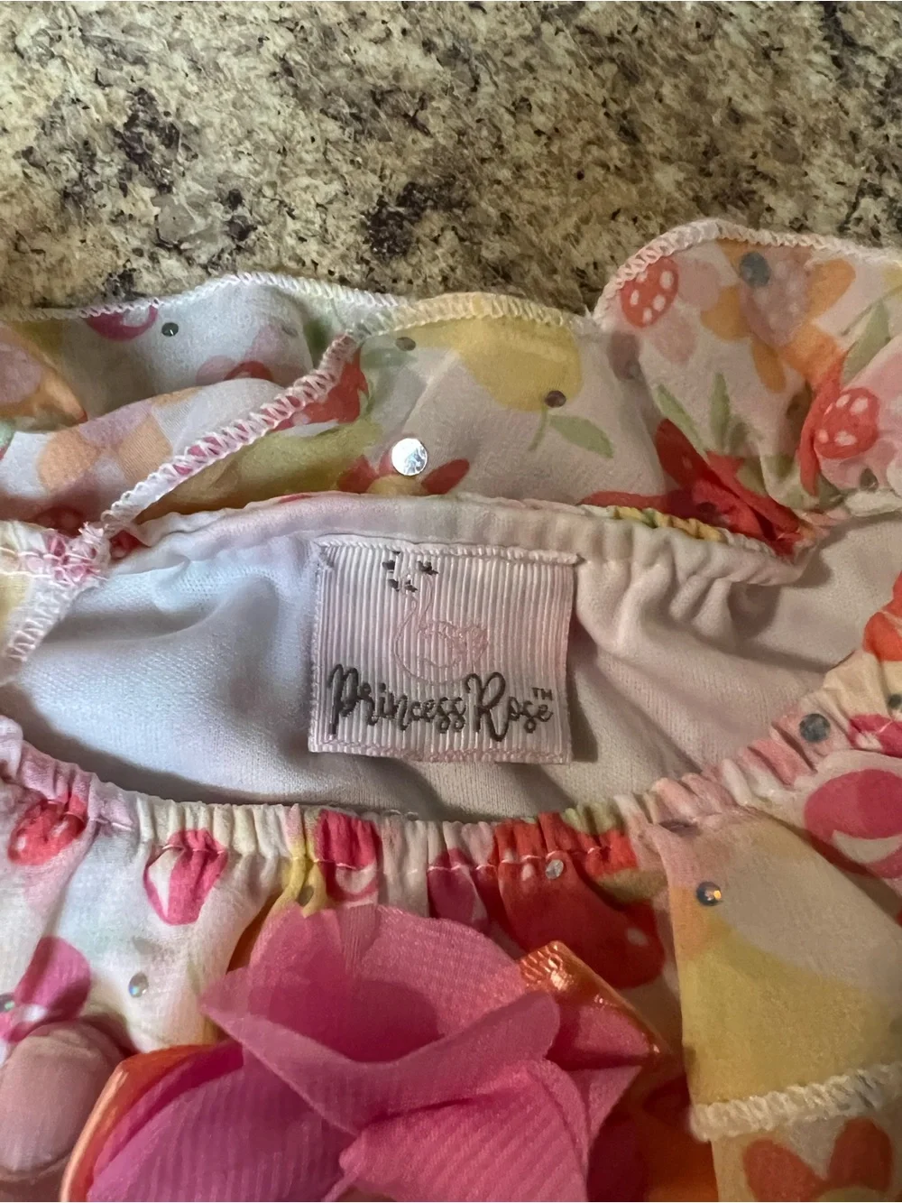 NWOT Princess Rose Baby boomy onesie floral outfit 0-3 month
